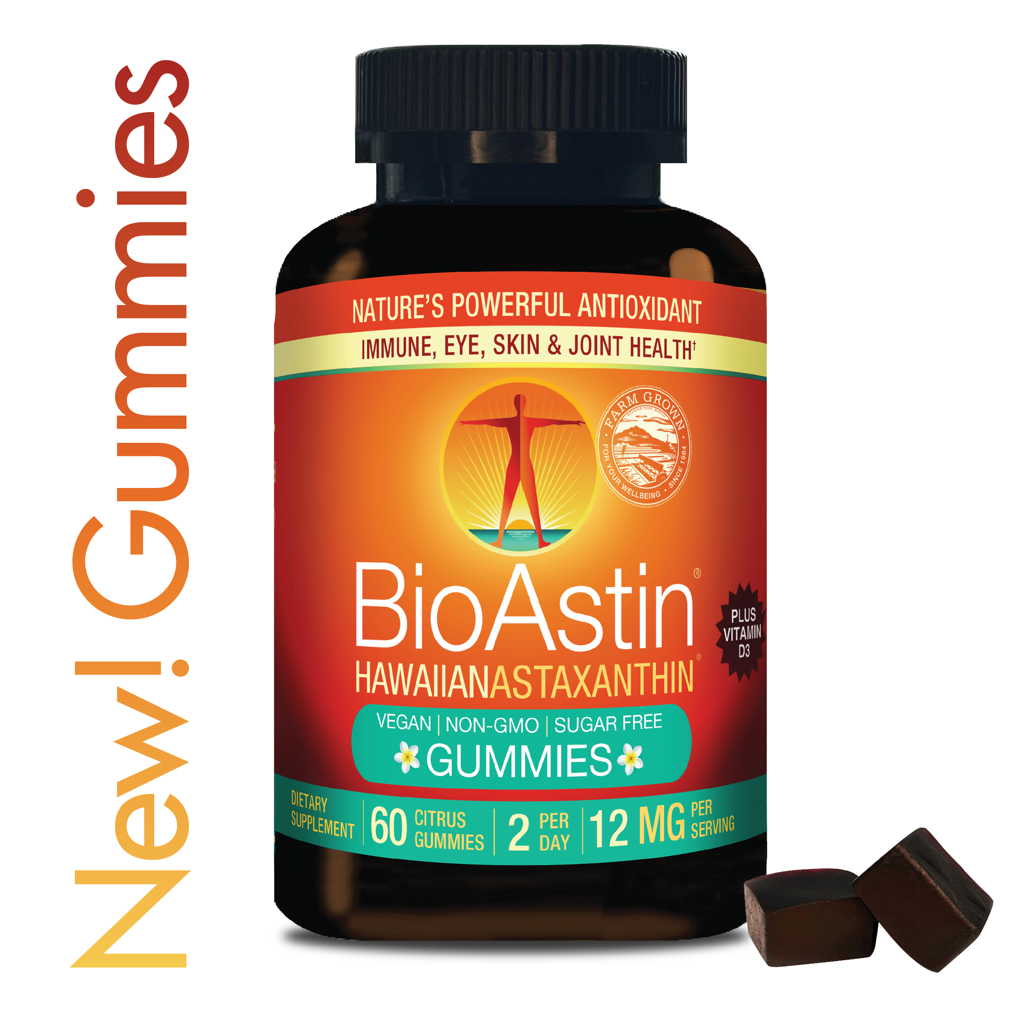 BioAstin Hawaiian Astaxanthin Gummies 12mg - 30 Day Supply