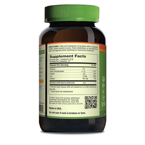 Back label of a dietary supplement bottle showing nutrition information and directions for use.